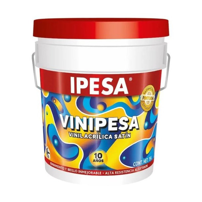 Cubeta de pintura vinil acrílica satín IPESA VINIPESA